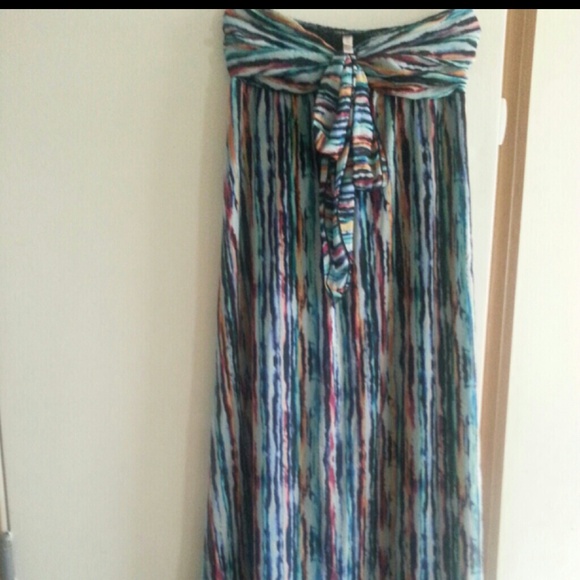 Strapless maxi dress