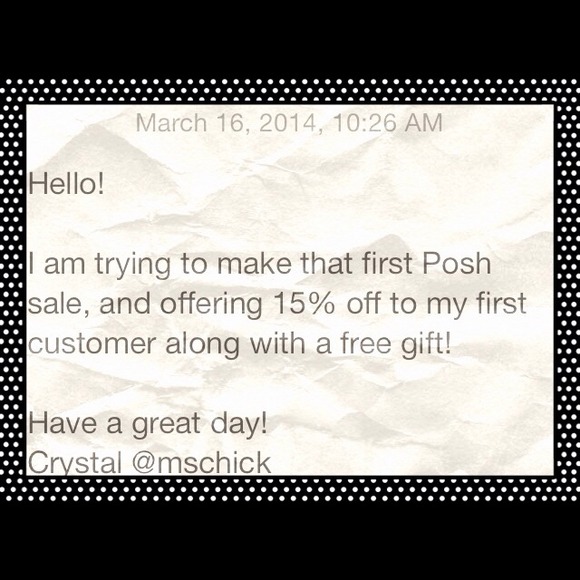 15% off for my first customer! Make me an offer!!