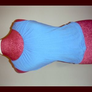 Blue sleeveless shirt by Ann Taylor