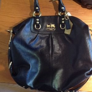 COACH black leather purse.