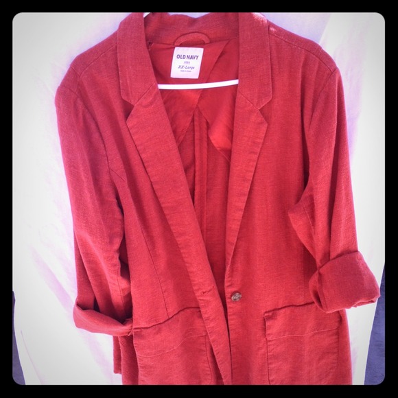 Plus Size Burnt Orange Blazer