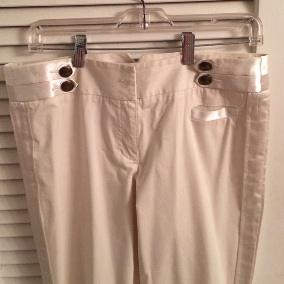 BCBG White Tuxedo Pants
