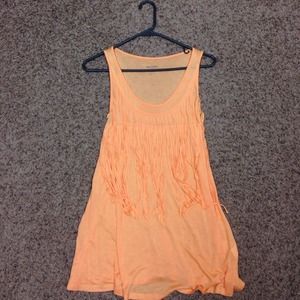Orange fringe tank