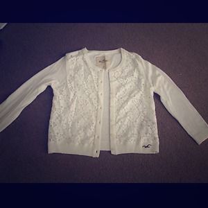 Hollister Cardigan -White Net Lace body