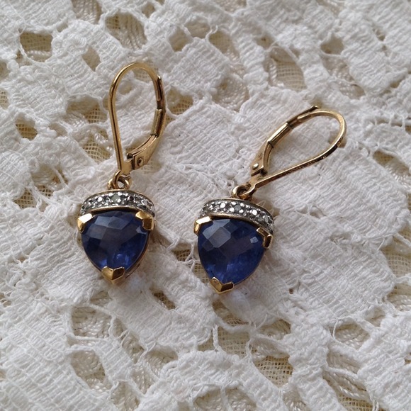 925 Sapphire earrings