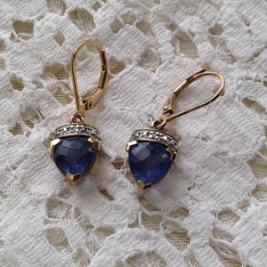 925 Sapphire earrings