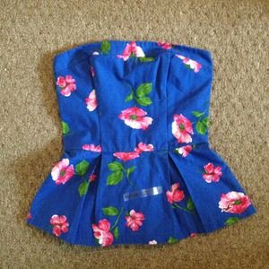 Floral peplum top xs