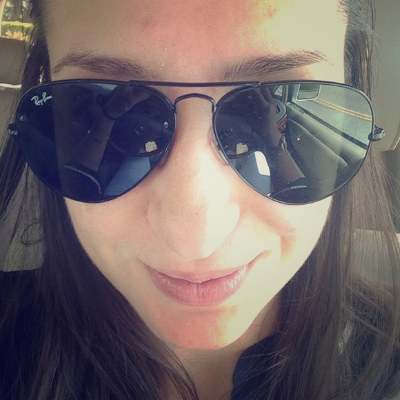 RayBan black Aviators