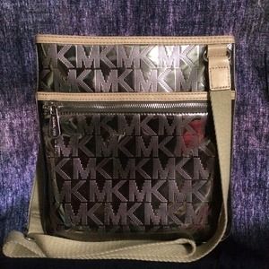 Michael Kors Crossbody Bag- Metallic Silver