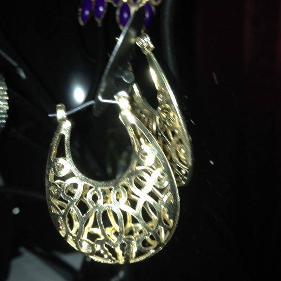 Gold tone earrings