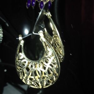 Gold tone earrings