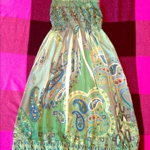 Green sequin sundress