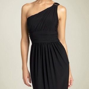 Black one shoulder dress. Bought from Nordstrom.