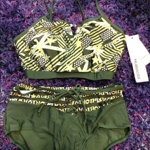 NWT!Army green swimsuits size XS