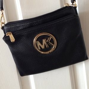 Black Michael Kors cross body wallet bag
