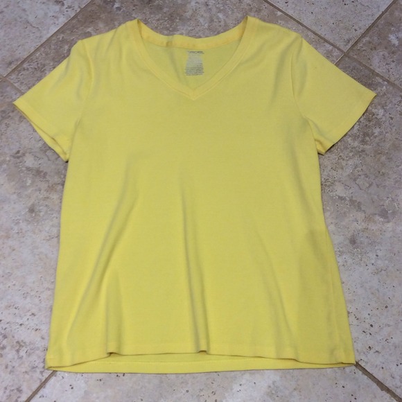 Basic v neck yellow Tee