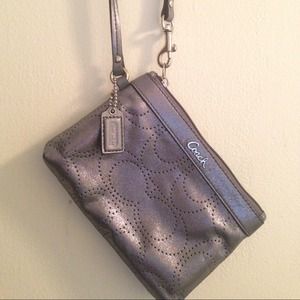 Metallic Coach wristlet