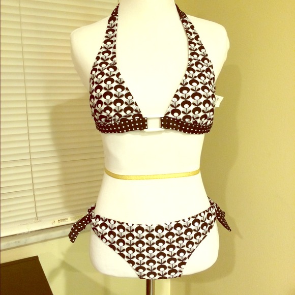 Brand new!black&white bath suits size S