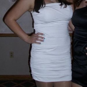 White Strapless Dress