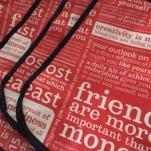 Lululemon reusable bags.