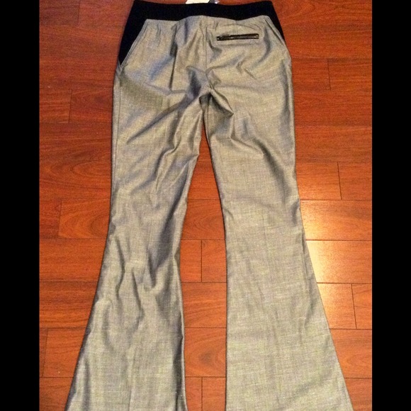 Gorgeous silver look flared leg Bebe pants! - Picture 3 of 4