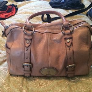 Pink Leather Fossil Bag