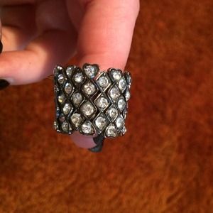 Crystal studded stretch wring