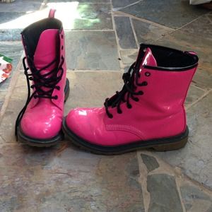 Pink doc marten inspired boots