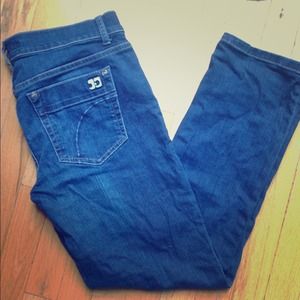 Joe's skinny jeans & green jacket