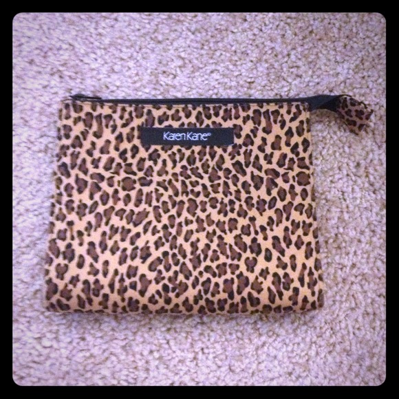❌SOLD❌ Karen Kane Leopard Print Square Makeup Bag