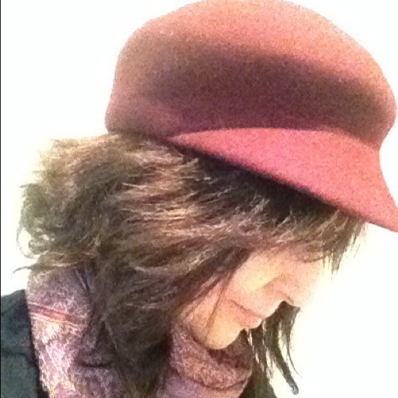 Stylish Burgandy Cloche Hat