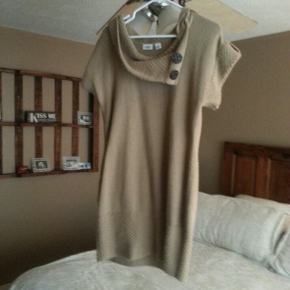 *****Sold*******    Tan Sweater Dress - Picture 1 of 1