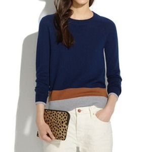 Madewell Merino Sweatshirt In Colorblock