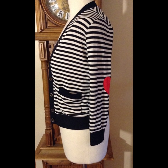 poof girl Tops - Striped cardi with hearts!💖❤️❤️❤️