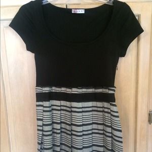 GLAM black and silver stripe dress - size small