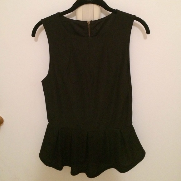 Black Peplum Top