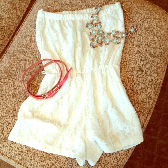 White lace romper