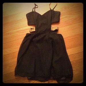 Asos black dress paprika