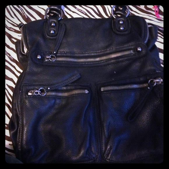 Linea pelle black leather bag