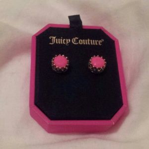 Juicy couture crown pink earrings