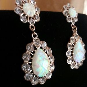 Opal essence drop earrings