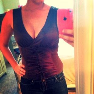 BCBG Satin Tank Top - Brown