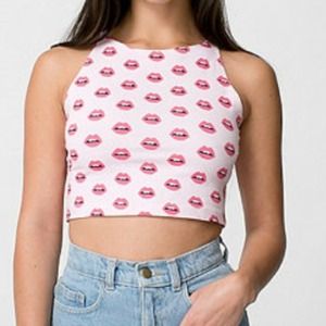 American apparel Pink Lips Printed Shirt 👄