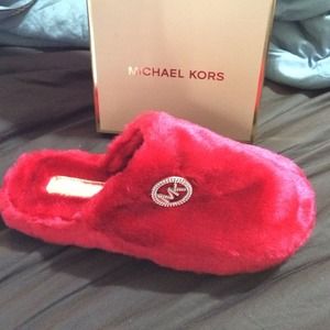 ❌❌SOLD❌❌New. Michael Kors Slippers Red 7 M