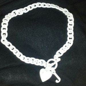 Juicy couture white charm necklace