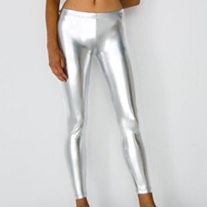 American Apparel silver leggings