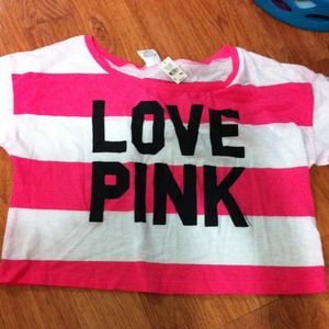 LOVE PINK CROP TOP