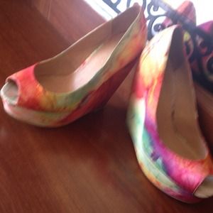 Aldo multi color wedges. Never worn.