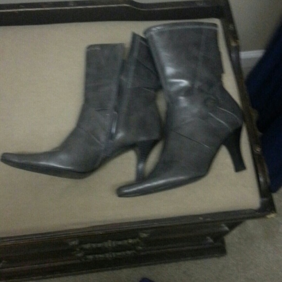 Gray boots