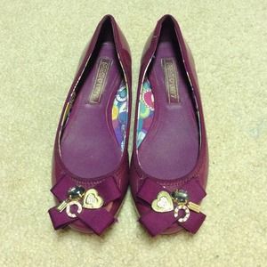Coach poppy purple flats